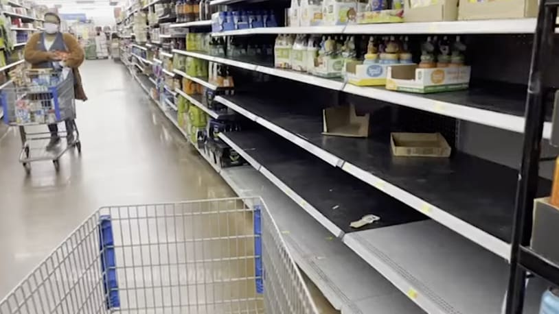 U.S. supermarket shelves really are half-empty, and Omicron isn’t the only culprit