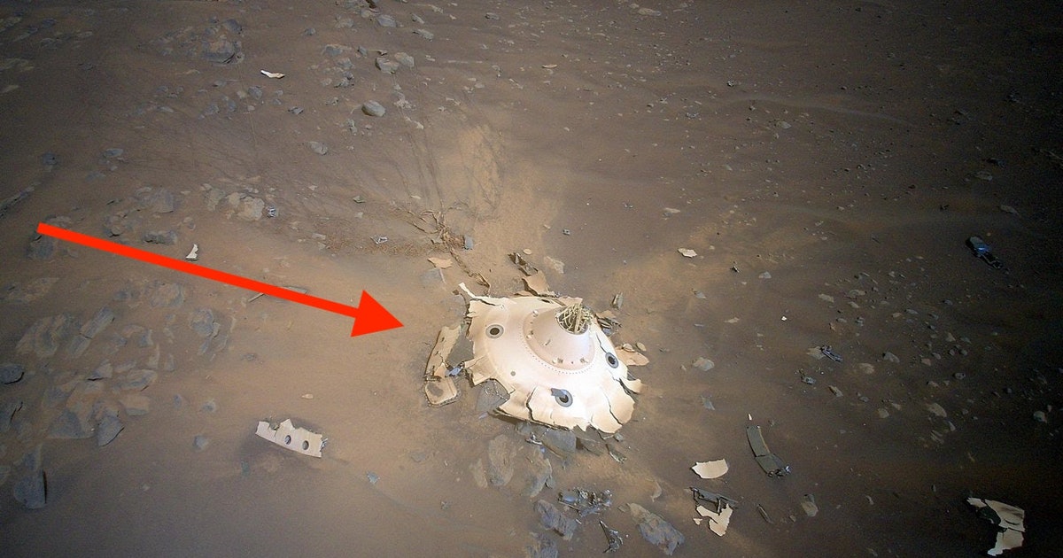 NASA’s Ingenuity helicopter spots beautiful spacecraft wreck on Mars