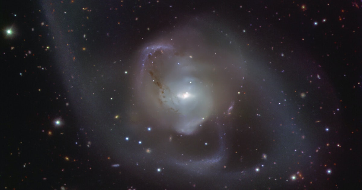 Behold! Telescope image captures a dusty dance from merging galaxies