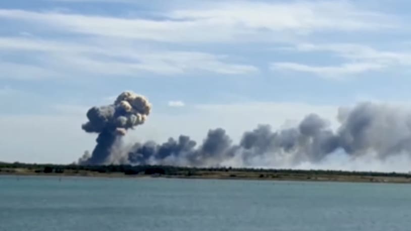 Ukraine bombed key Russian air base in Crimea, Ukrainian official says unofficially