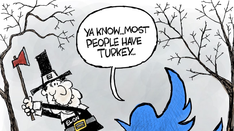5 scathingly funny cartoons about Elon Musk's Twitter disaster