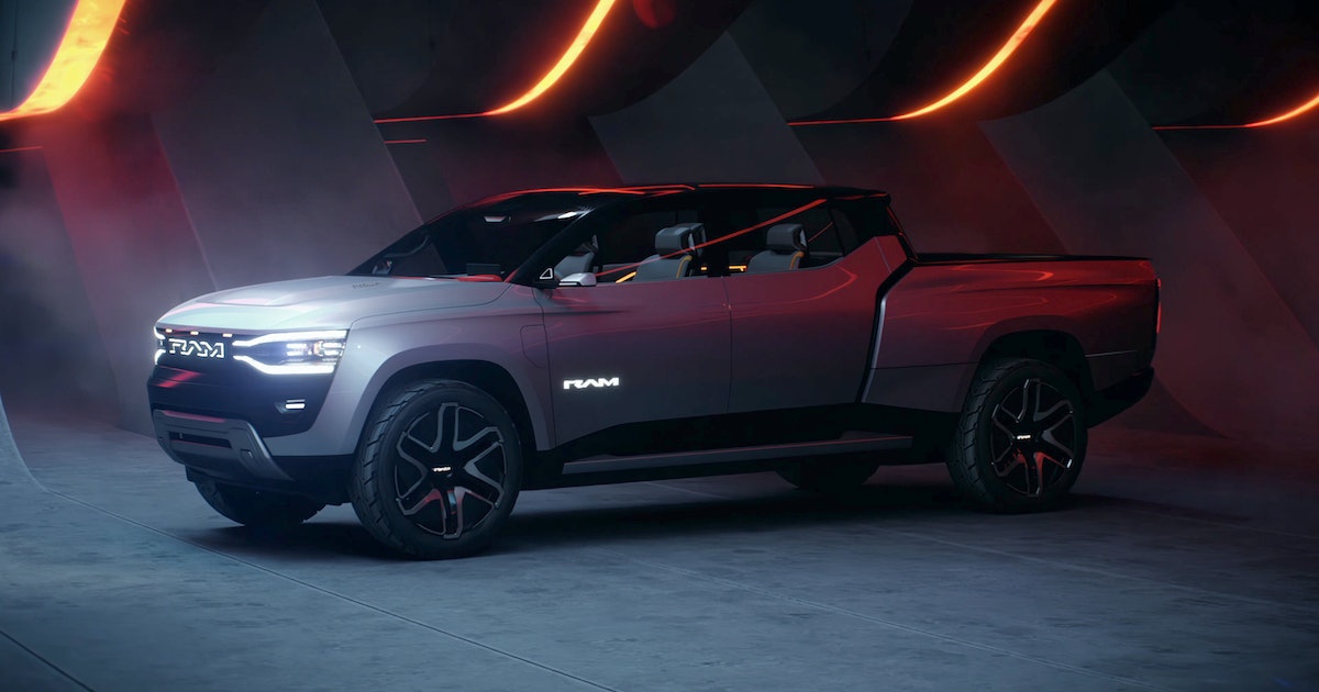 Ram’s electric pickup truck concept is also a mobile movie projector