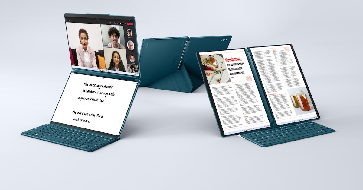 Lenovo’s dual-screen Yoga Book 9i laptop can twist and bend to suit any task