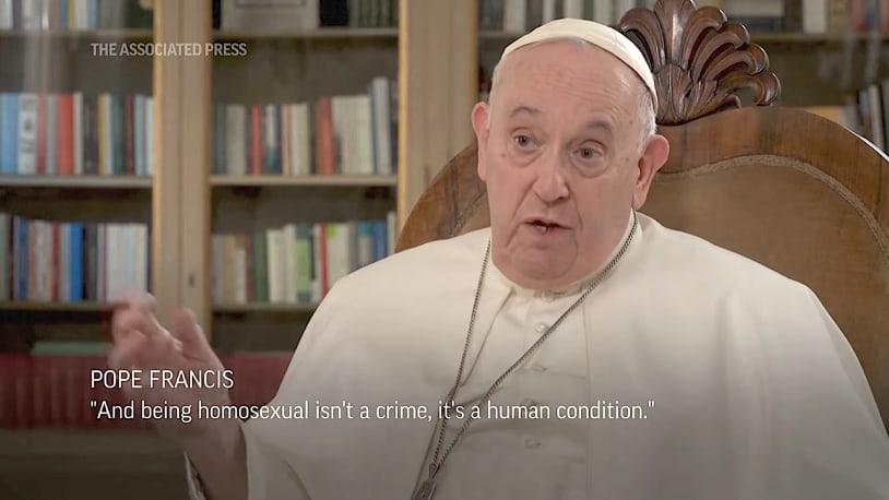 Pope Francis says homosexuality ‘isn’t a crime, it’s a human condition’