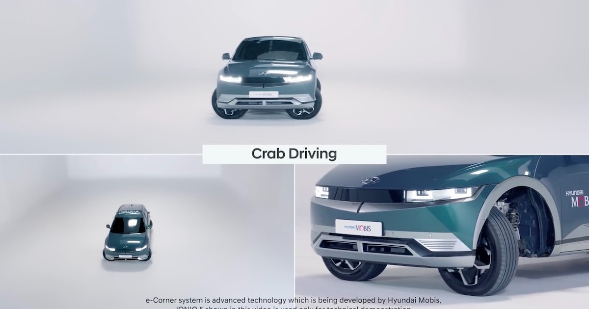 Hyundai shows off Ioniq 5 with sideways driving “crab walk” tech