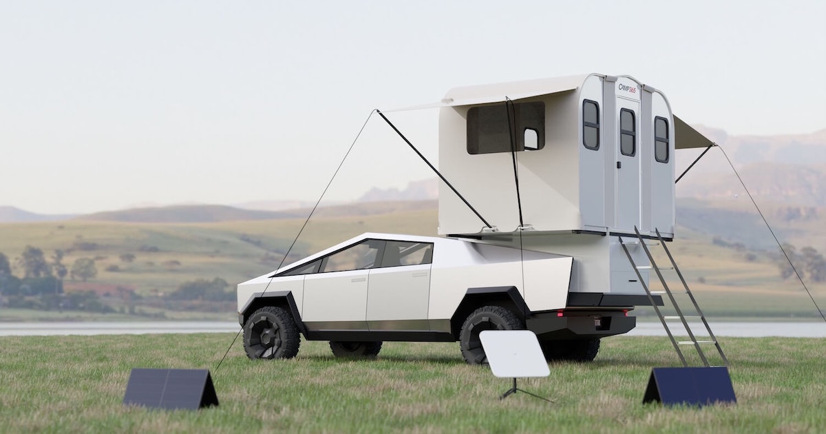 This Camper Mod Turns Any EV Truck Into a Heated Glamping Setup