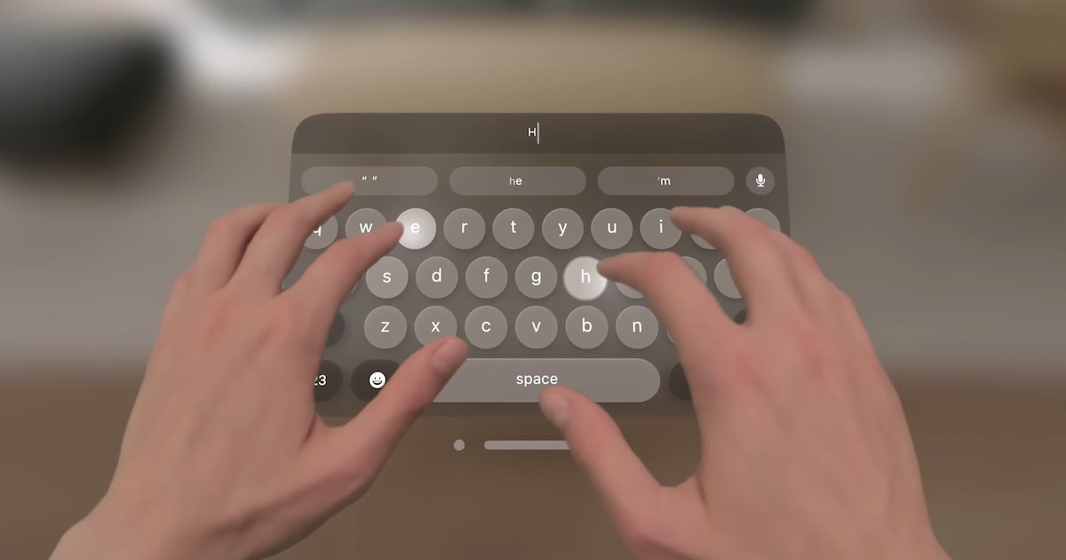 Here’s What Air Typing Is Like on the Apple Vision Pro’s Virtual Keyboard