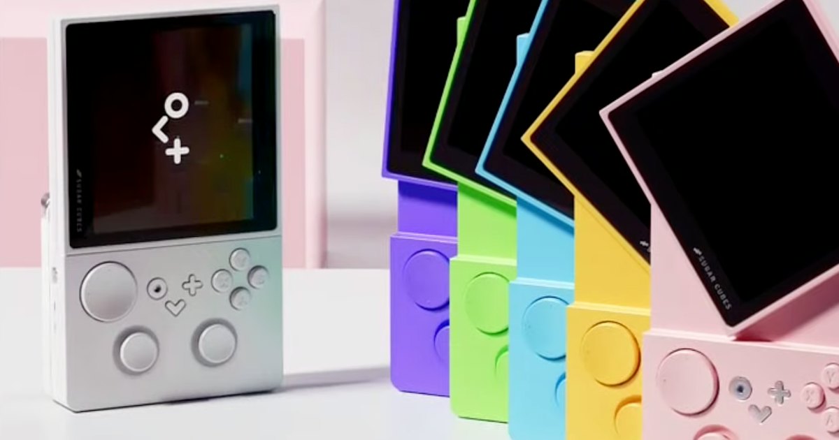 This Handheld is a Metal Game Boy Clone With Joysticks and a Rotating Screen